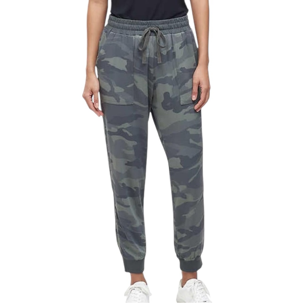 Splendid Green Camo Jogger Drawstring High Rise Pants XL